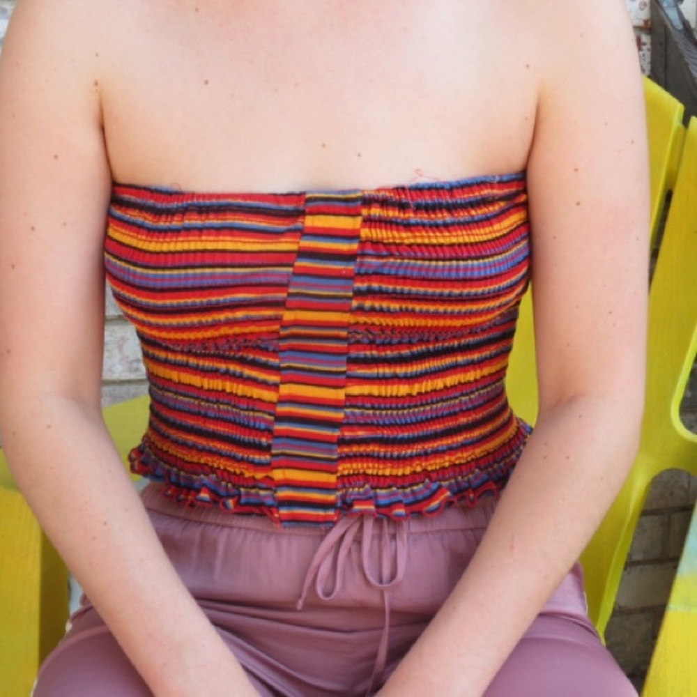 Vintage striped tube top